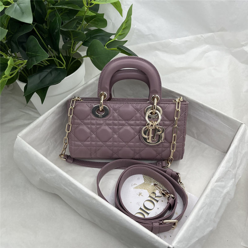 LADY D-JOY BAG SMALL Cannage Lambskin High