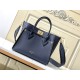 Louis Vuitton ON MY SIDE MM Calf leather and perforated calf leather M21569 Navy Blue High