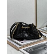 DIOR AMMI SMALL BAG Supple Macrocannage Lambskin Black High