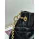 DIOR AMMI SMALL BAG Supple Macrocannage Lambskin Black High