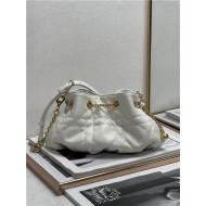 DIOR AMMI SMALL BAG Supple Macrocannage Lambskin White High