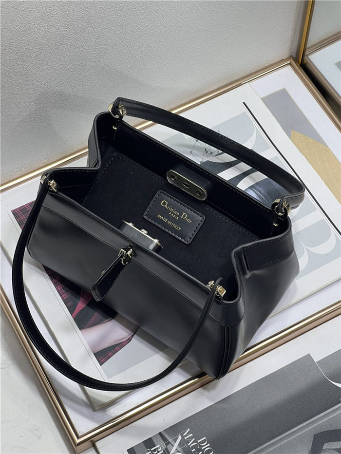 DIOR KEY SMALL BAG Box Calfskin Black High