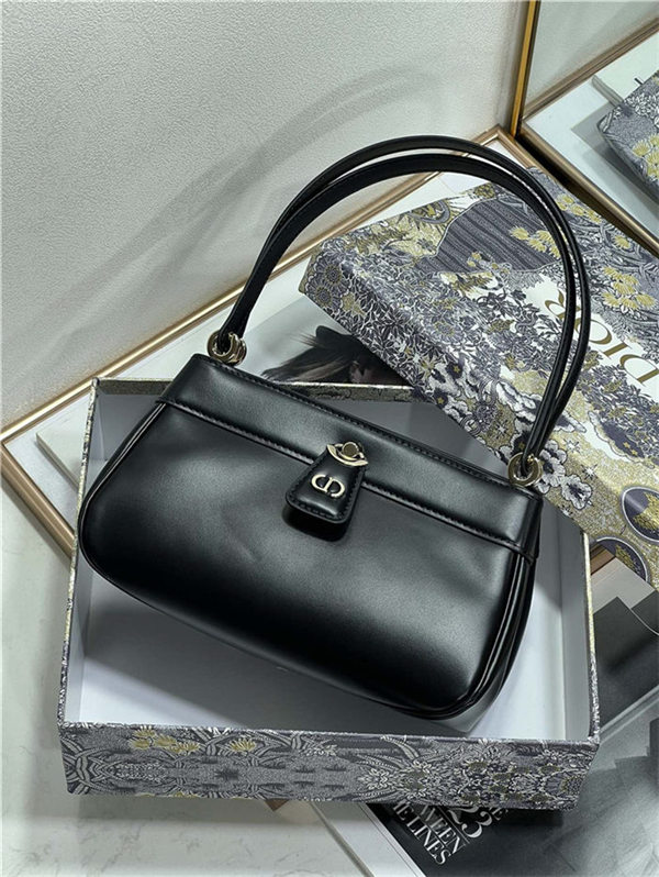 DIOR KEY SMALL BAG Box Calfskin Black High