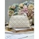 DIOR CARO D-COSY MINI BAG Supple Cannage Calfskin White High