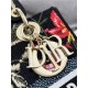 MEDIUM LADY D-LITE BAG Dior Birds Embroidery Black High