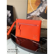 Louis Vuitton Takeoff Pouch grained calf leather M69837 Orange High