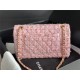 Chanel Medium Classic Flap Bag Tweed Pink-II High