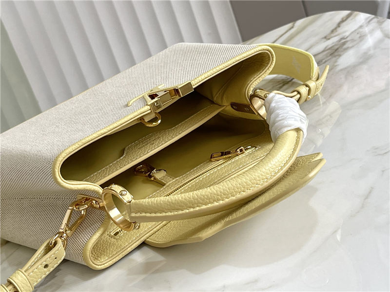 Louis Vuitton Capucines BB Taurillon leather and canvas M59969/M48865 Yellow High