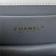 Chanel MINI FLAP BAG WITH TOP HANDLE AS3886 Shiny Calfskin & Gold-Tone Metal White A