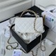 Chanel CLUTCH WITH CHAIN AP3238 Grained Shiny Calfskin & Gold-Tone Metal White A