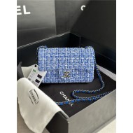 Chanel Mini Classic Flap Bag Tweed Blue High