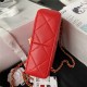 Chanel MINI FLAP BAG Lambskin,Plexi & Gold-Tone Metal AS3979 Red A