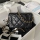 Chanel SMALL FLAP BAG Lambskin,Plexi & Gold-Tone Metal AS3986 Black A