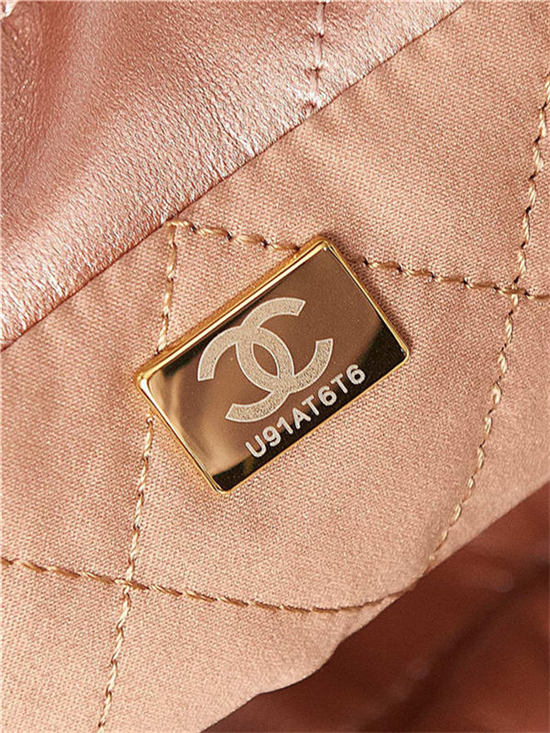 Chanel 22 MINI HANDBAG Metallic Calfskin Copper & Gold-Tone Metal AS3980 High