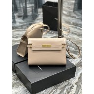 MANHATTAN SHOULDER BAG IN BOX SAINT LAURENT LEATHER High