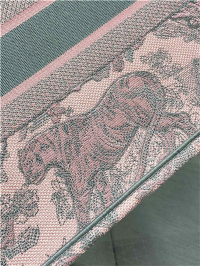 MEDIUM Dior BOOK TOTE Toile de Jouy Embroidery Pink&Grey High