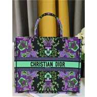 LARGE Dior BOOK TOTE Dior Indian Purple Embroidery High