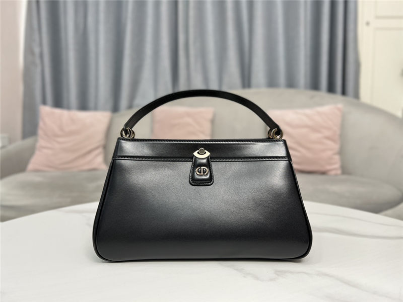 DIOR KEY MEDIUM BAG Box Calfskin Black High