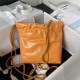 Chanel 22 MINI HANDBAG Shiny Calfskin Orange & Gold-Tone Metal AS3980 High