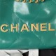 Chanel 22 MINI HANDBAG Shiny Calfskin Green-Dk & Gold-Tone Metal AS3980 High