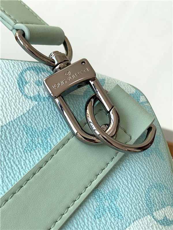 Louis Vuitton Keepall Bandoulière 50 Monogram Aquagarden coated canvas Crystal Blue M22570 High