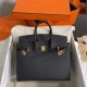 Hermes Birkin Sellier Bag 25/30cm Epsom Leather WAX Black Gold-Metal High