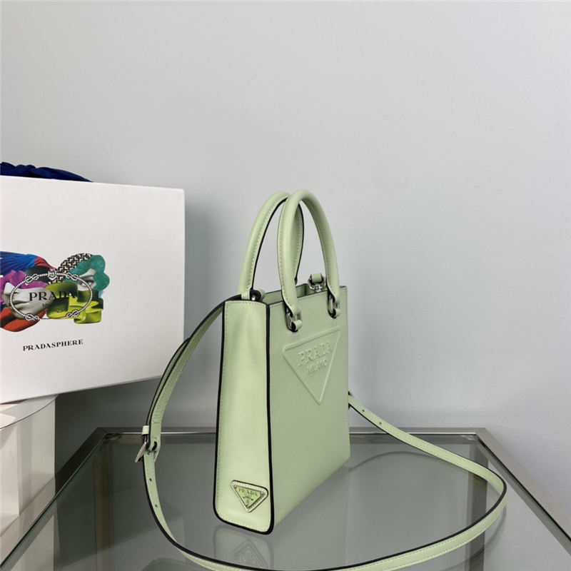 Small Saffiano leather handbag 1BA333 Green High