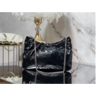 YSL HOBO BAG LEATHER Black 681632 High