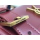 SOLFERINO SMALL SATCHEL IN BOX SAINT LAURENT LEATHER Burgundy High