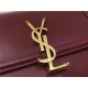 SOLFERINO SMALL SATCHEL IN BOX SAINT LAURENT LEATHER Burgundy High