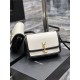 SOLFERINO MEDIUM SATCHEL IN BOX SAINT LAURENT LEATHER Black/White High