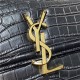 SOLFERINO MEDIUM SATCHEL IN CROCODILE-EMBOSSED SHINY LEATHER Black High