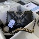 Chanel 19 Flap Bag Goatskin/Lambskin Black Silver High