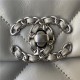 Chanel 19 Flap Bag Goatskin/Lambskin Grey Silver High