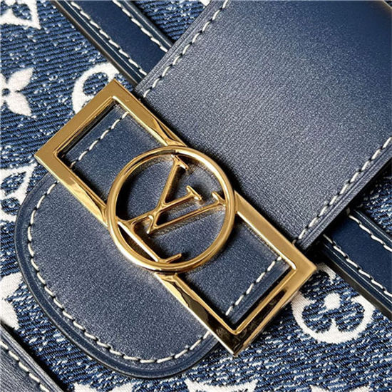 Louis Vuitton DAUPHINE MM BAG Denim Blue High