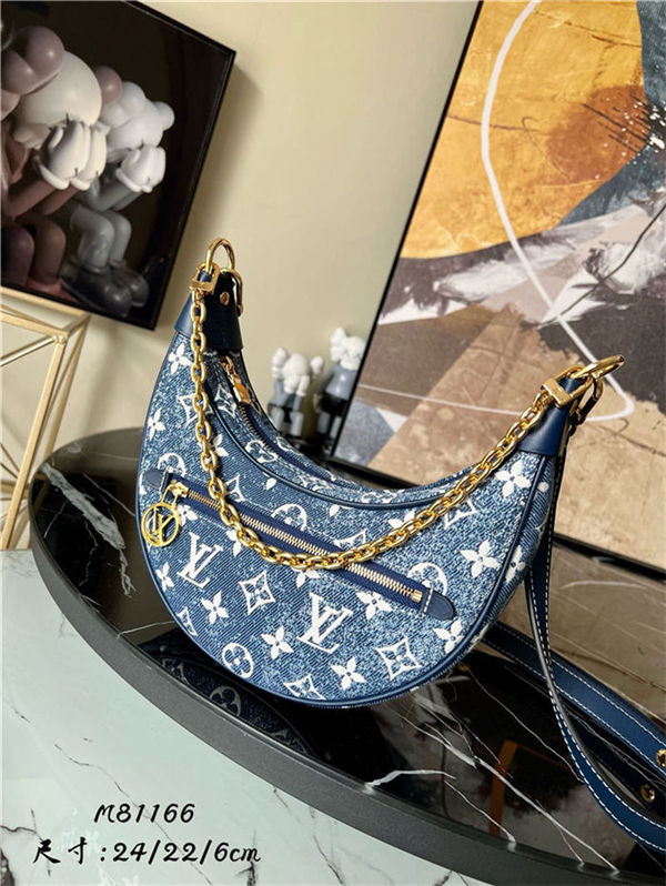 Louis Vuitton ODEO PM Shoulder Bag Denim Blue M81166 High