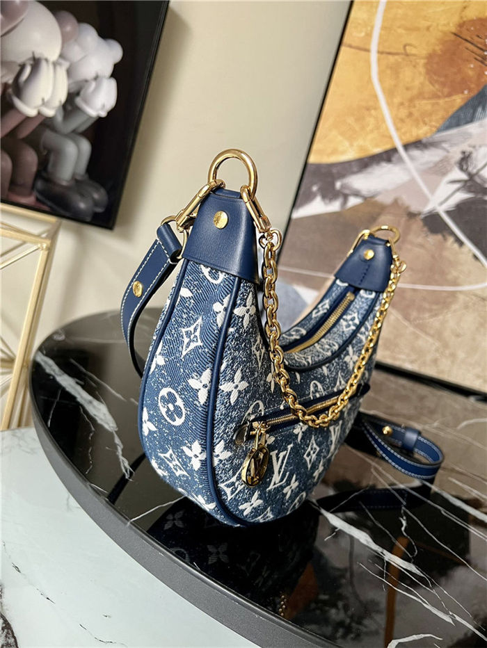 Louis Vuitton ODEO PM Shoulder Bag Denim Blue M81166 High