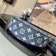 Louis Vuitton ODEO PM Shoulder Bag Denim Blue M81166 High