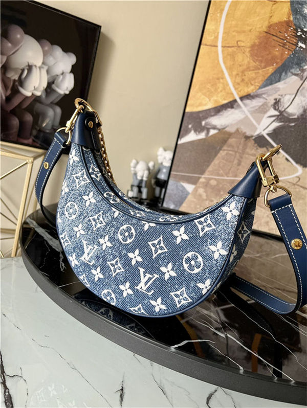 Louis Vuitton ODEO PM Shoulder Bag Denim Blue M81166 High