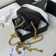 Chanel CLUTCH WITH CHAIN AP2638 Lambskin, Enamel & Gold-Tone Metal Black A