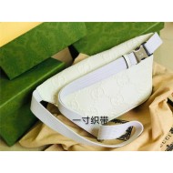 GG Embossed belt bag 658582 White High