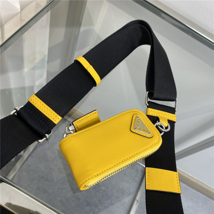 Prada Triangle shoulder bag Leather Yellow High