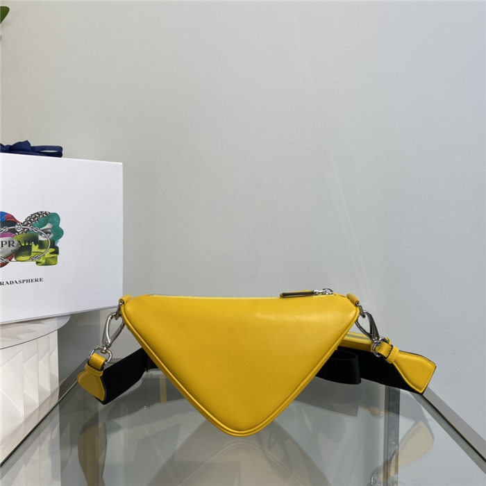 Prada Triangle shoulder bag Leather Yellow High