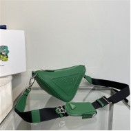 Prada Triangle shoulder bag Leather Green High