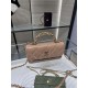 Chanel FLAP PHONE HOLDER WITH CHAIN AP4167 Shiny Lambskin & Gold-Tone Metal Nude High