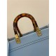 MEDIUM Fendi SUNSHINE Leather Shopper Sky Blue High