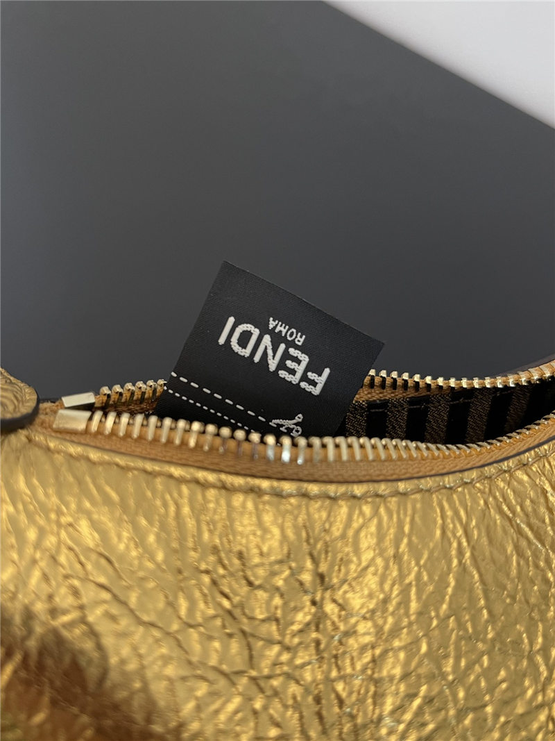 Fendigraphy Nano Leather Bag Gold High