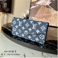 Louis Vuitton SARAH WALLET Monogram jacquard denim Blue M81183 High