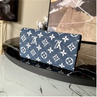 Louis Vuitton SARAH WALLET Monogram jacquard denim Blue M81183 High