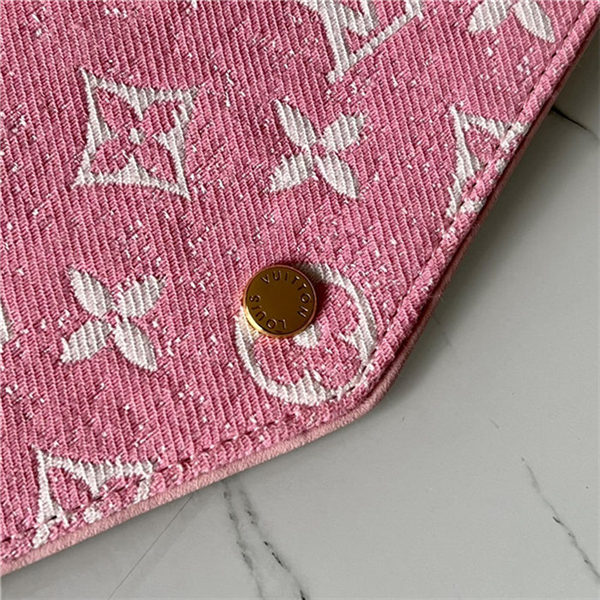 Louis Vuitton SARAH WALLET Monogram jacquard denim Pink M81183 High